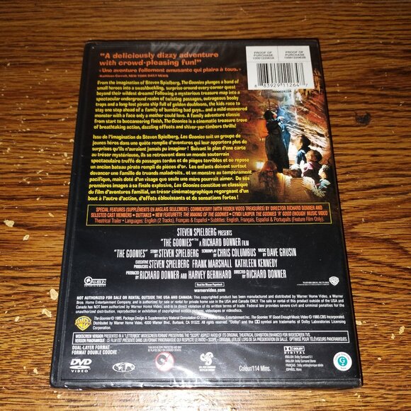 The Goonies (from 1985) (DVD, Canadian, 2009) (Unopened) - Picture 2 of 3
